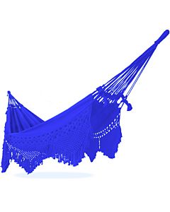 Rede de Descanso de Luxo Azul Caneta - Varanda em Macramê