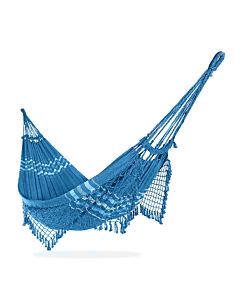 Rede de Descanso Simples Mesclada Azul Piscina e Preto