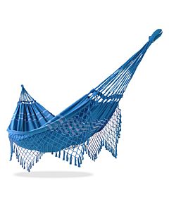 Rede de Descanso Simples Mesclada Azul Turquesa e Azul Piscina