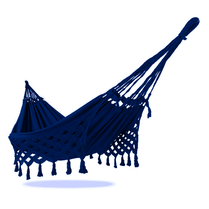 Rede de Descanso de Luxo Azul Marinho - Varanda Escama