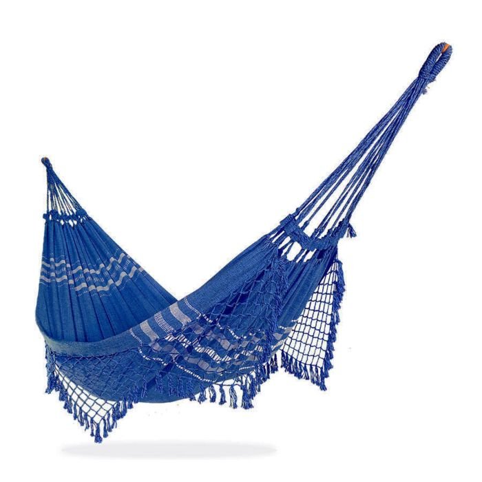 Rede de Descanso Simples Mesclada Azul Caneta e Preto