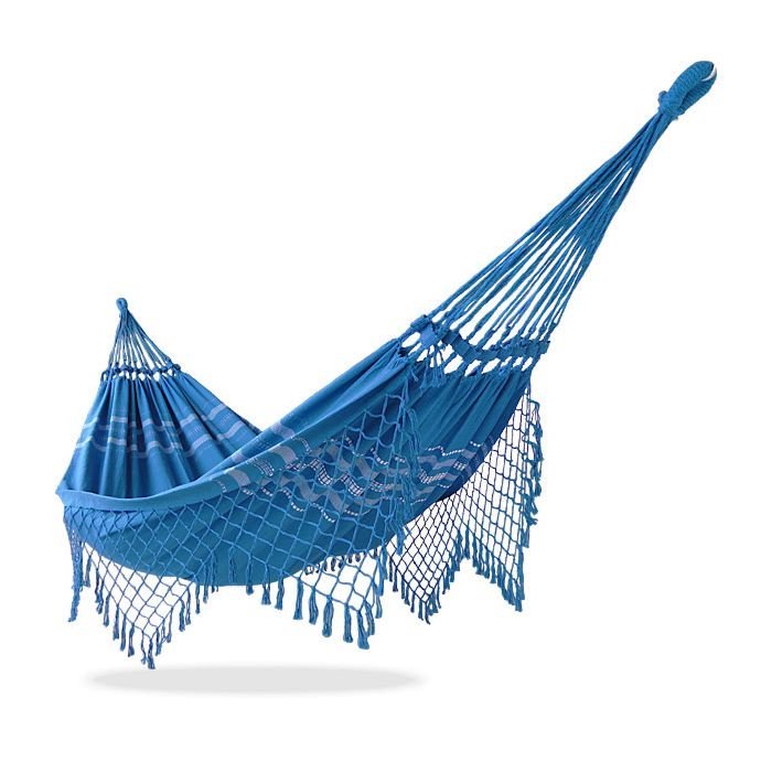Rede de Descanso Simples Mesclada Azul Turquesa e Azul Piscina