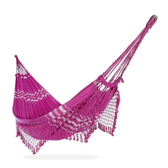Rede de Descanso Simples Mesclada Rosa Pink e Preto