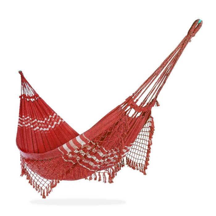 Rede de Descanso Simples Mesclada Vermelho e Preto